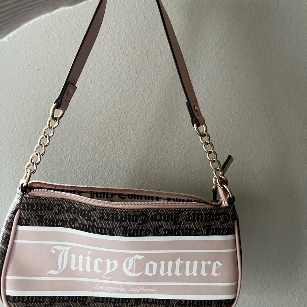 Juicy Couture Brown and Pink Shoulder Bag